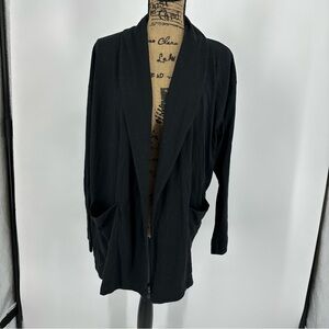 J Crew Black Open Front Blouse/Cardigan Size S